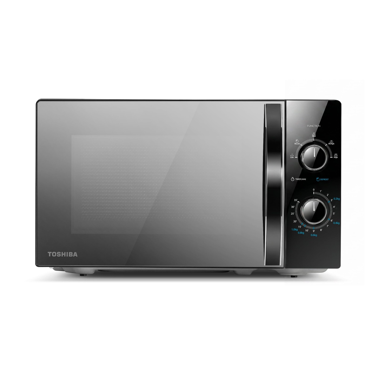 Toshiba Black Mirror Front Microwave 20 Liter 700W Manual Control, Compact With - Image 2