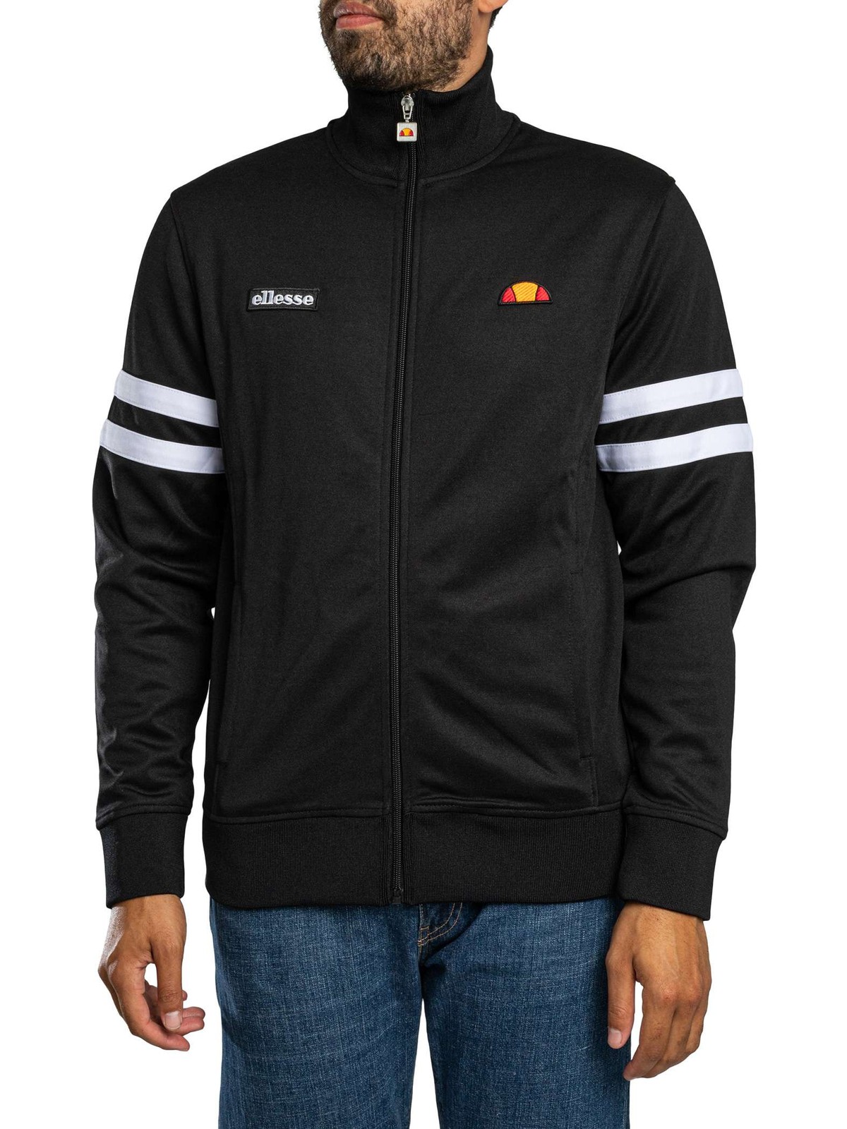 Ellesse Roma Track Jacket, Black/White - M
