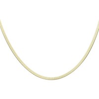 FischgräT Halsketten 4Mm 66Cm Lange Edelstahl Schlangenkette Halskette Gold