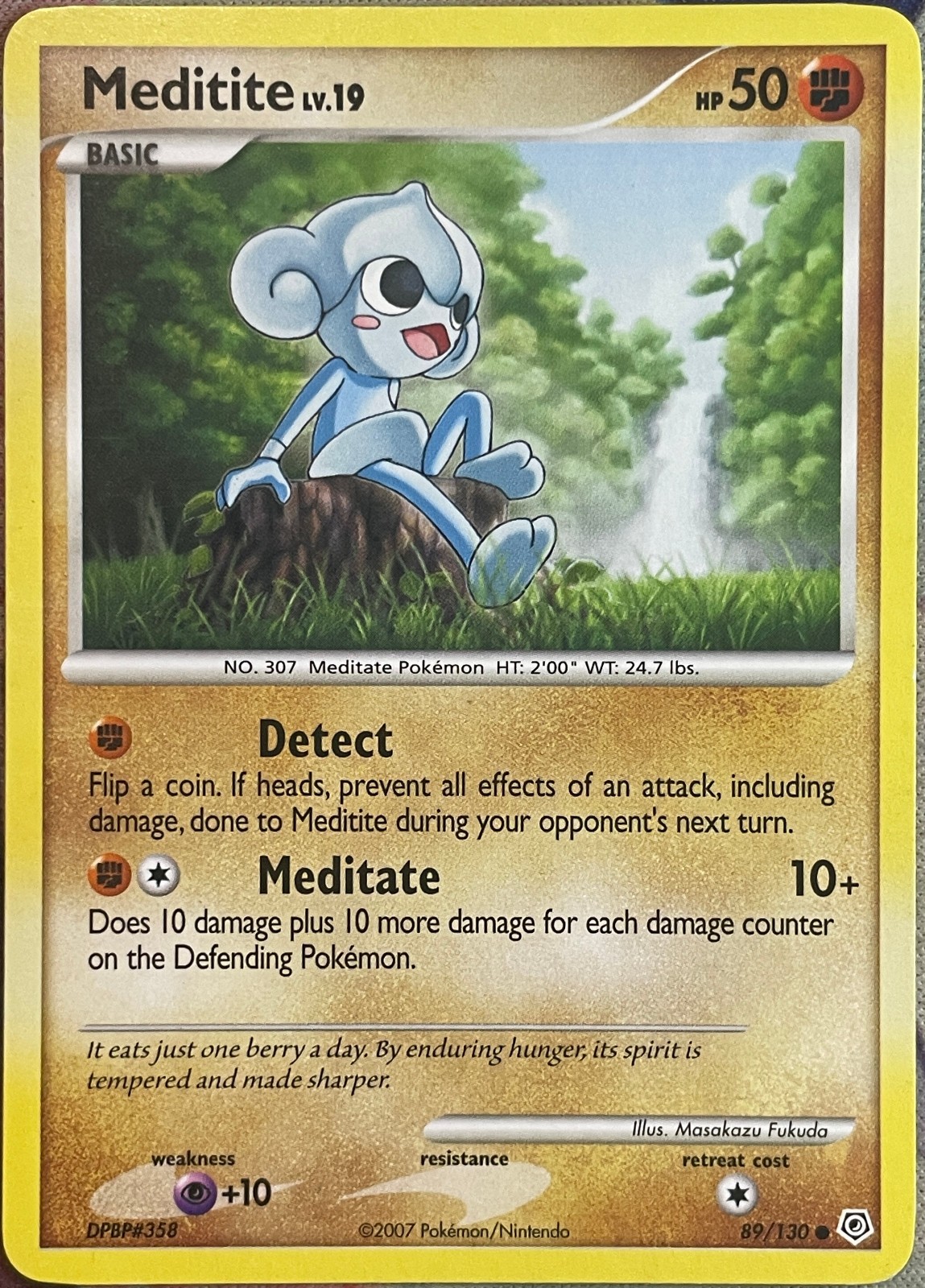 Meditite LV. 19 - 89/130 - Diamond & Pearl Pokemon 2007