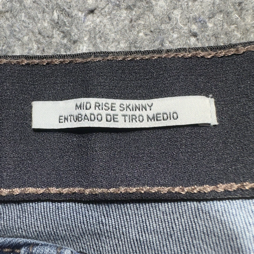 Ava & Viv Mid Rise Skinny Women's Sz 18 Elastic Waist Blue Denim Stretch Jeans - Image 4 of 4