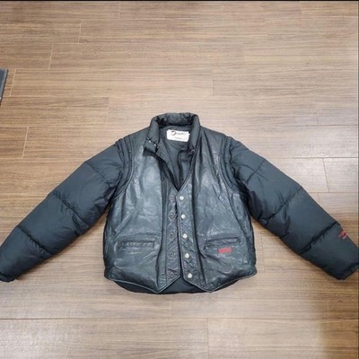 90s Schott 2Way Leather Down Jacket USA