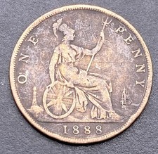 Victoria 1888 Penny Coin Jack The Ripper Year Victorian Lot B23