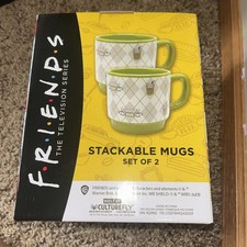 Friends TV Show Central Perk Stackable Mugs Set 2 Warner Bros CultureFly