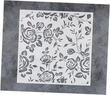 GSS Designs Large Allover Roses Wall Stencil 16x16Inch Rose Stencils for Wall