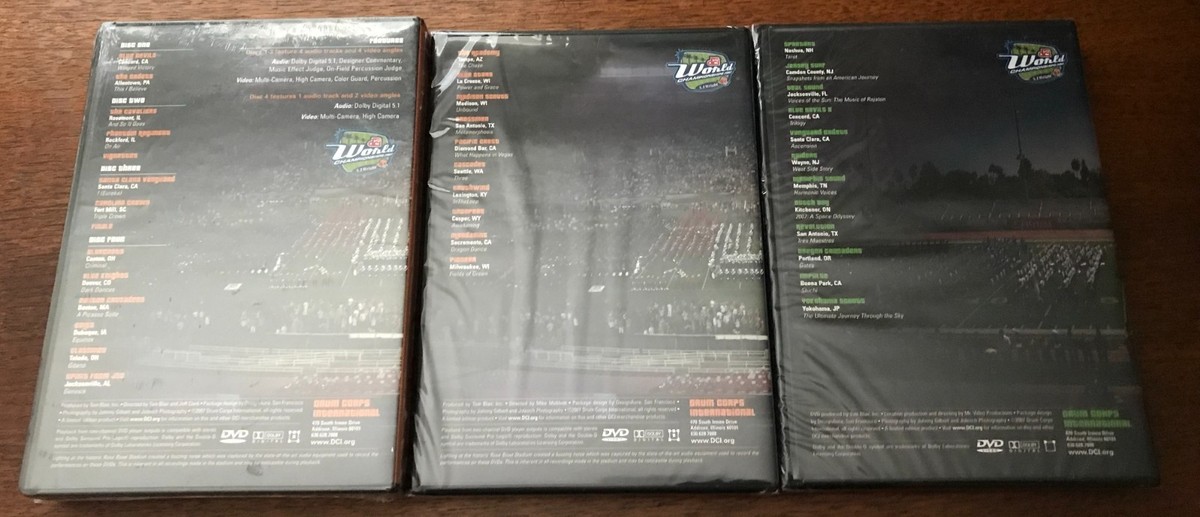 DCI 2007 World Championships Drum Corps DVD set - Volume 1, 2 and