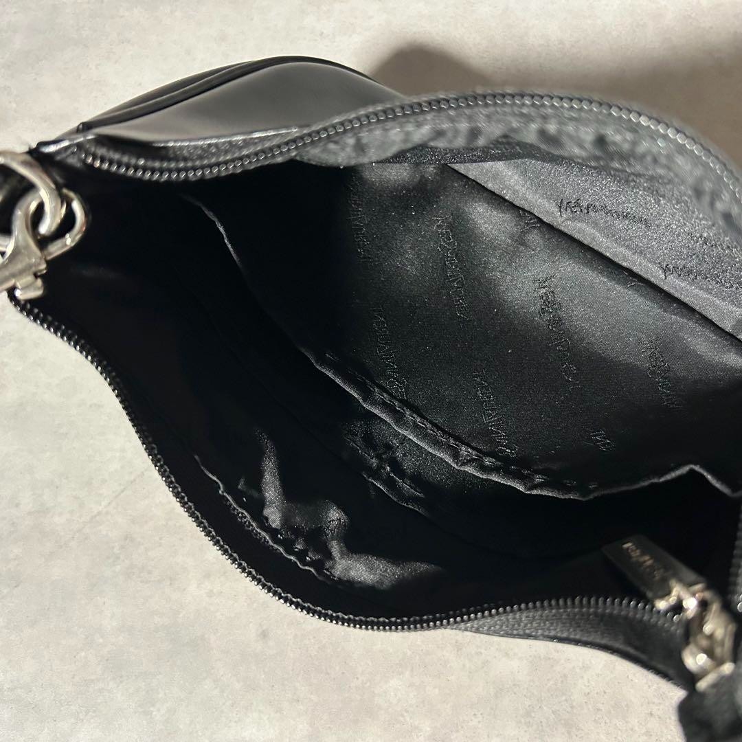 Borsa Yves Saint Laurent manico superiore borsetta pelle nera usata originale ottima + JPN