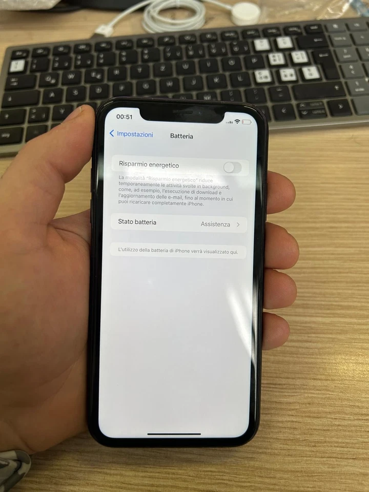 SMARTPHONE APPLE IPHONE XR 64GB IOS ORIGINALE NERO RETRO CREPATO FACE ID PROBLEM - Immagine 3 di 4