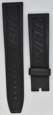 Breitling 120S Diver Strap 24mm x 20mm Black Rubber Watch Band 90 x 125