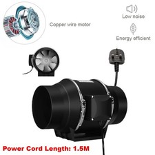 4/5/6 inch DUCTO In Line Duct Loft Mounted Mixed Flow Bathroom Extractor Fan