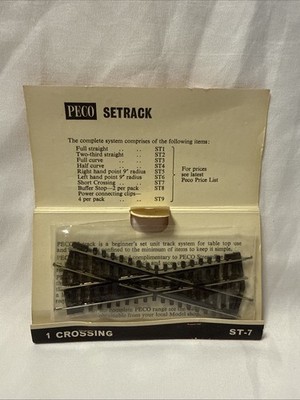Peco N Scale ~ New ~ Short Crossing  ~ Setrack ST-7 For Use With PECO STREAMLINE