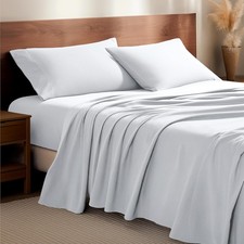 Velvety Soft 100 Cotton Flannel King Sheet Set - Deep Pocket, Winter White