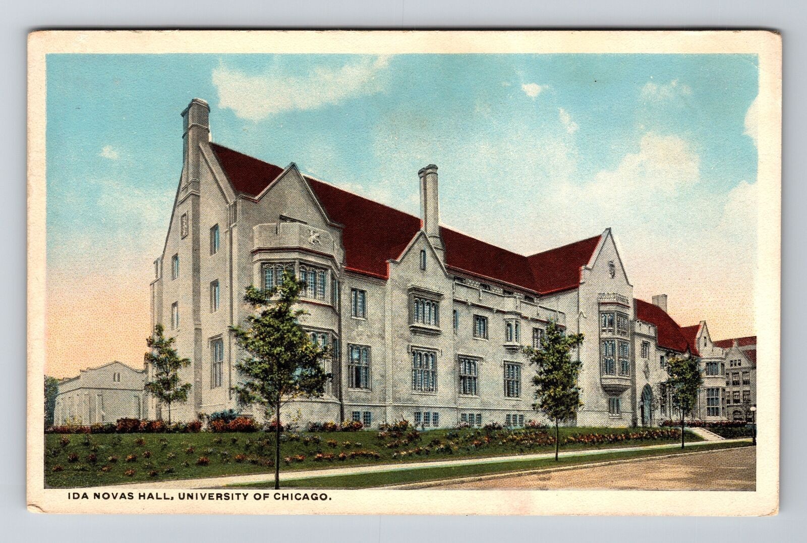 Chicago IL-Illinois, Ida Novas Hall, University, Vintage Postcard