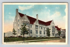Chicago IL-Illinois, Ida Novas Hall, University, Vintage Postcard