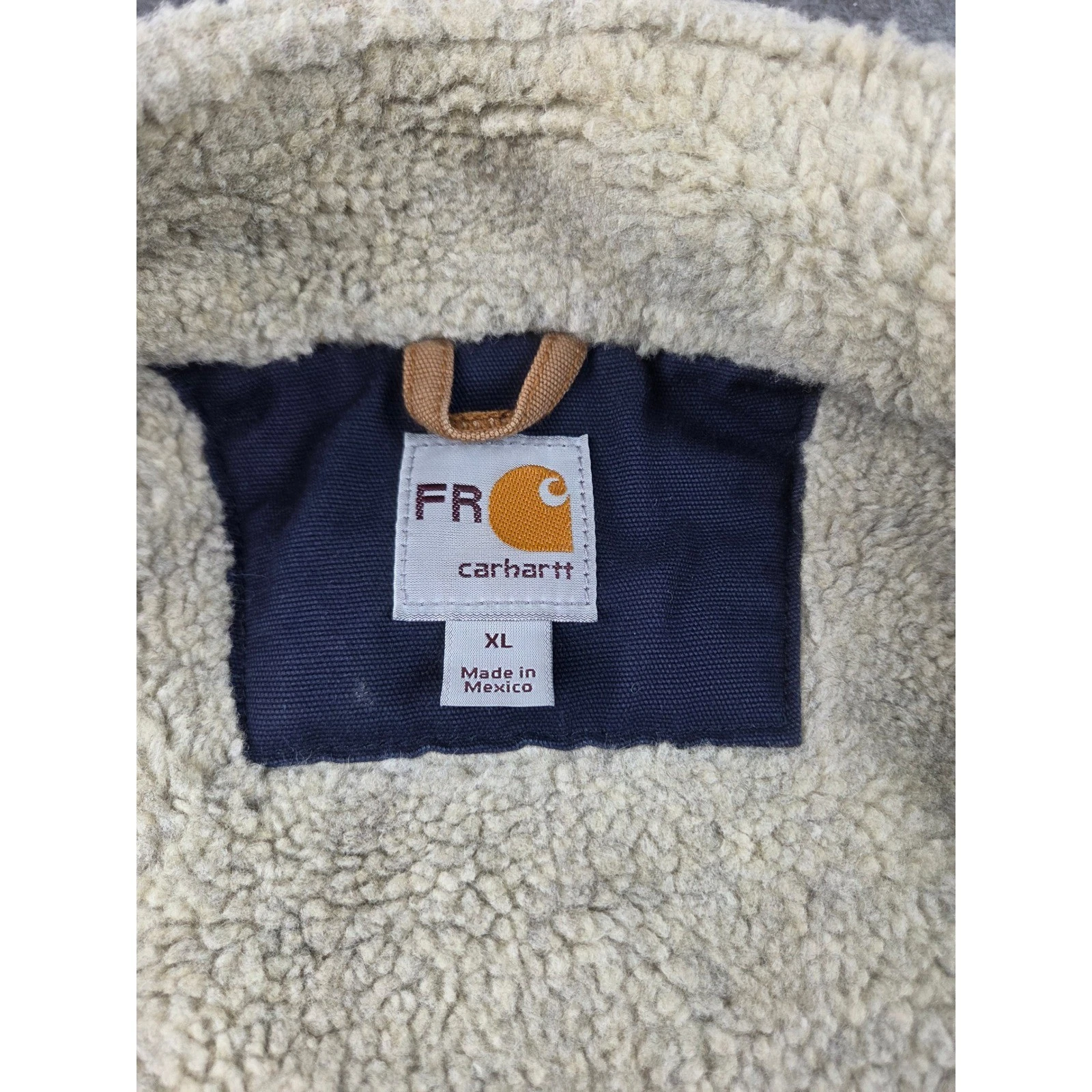 Carhartt Vest Mens XL Navy Blue FR Flame Resistant Sherpa Lined Duck CAT 4 image 4