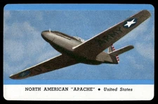 North American Apache 1944 War Airplanes Jets Leaf Card (NM)