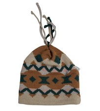 Vintage Igloos Naturals Wool Beanie Cap Tassel Thermal Lined Made USA Skiing