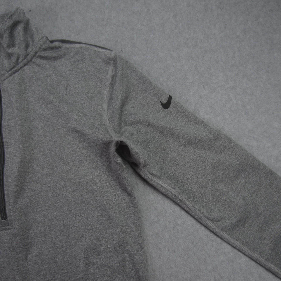 Nike Pro Pullover Womens Medium Gray Two Tone 1/4 Zip Dri Fit Running - Image 4 of 4