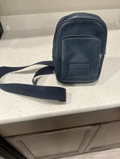 Coach Blue Crossbody Bag Zip Closure Detachab...