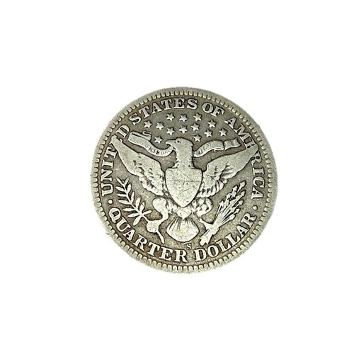 1909-S BARBER SILVER QUARTER ~ NICE COIN ~ 90% SILVER