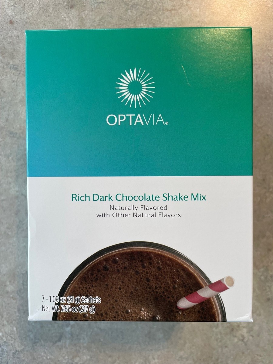 Optavia Rich Dark Chocolate Shake Mix - 7 Packets - New - Exp 7/07