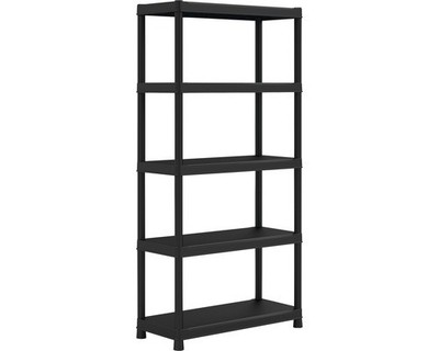 Kunststoffregal Keter schwarz 182x90x40 cm 5 Böden Tragkraft 275 kg