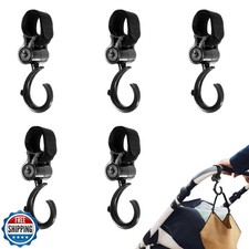 Hpmjz 5Pcs Walker Hook Hanging 360  Rotation Multipurpose Stroller Hooks Diap