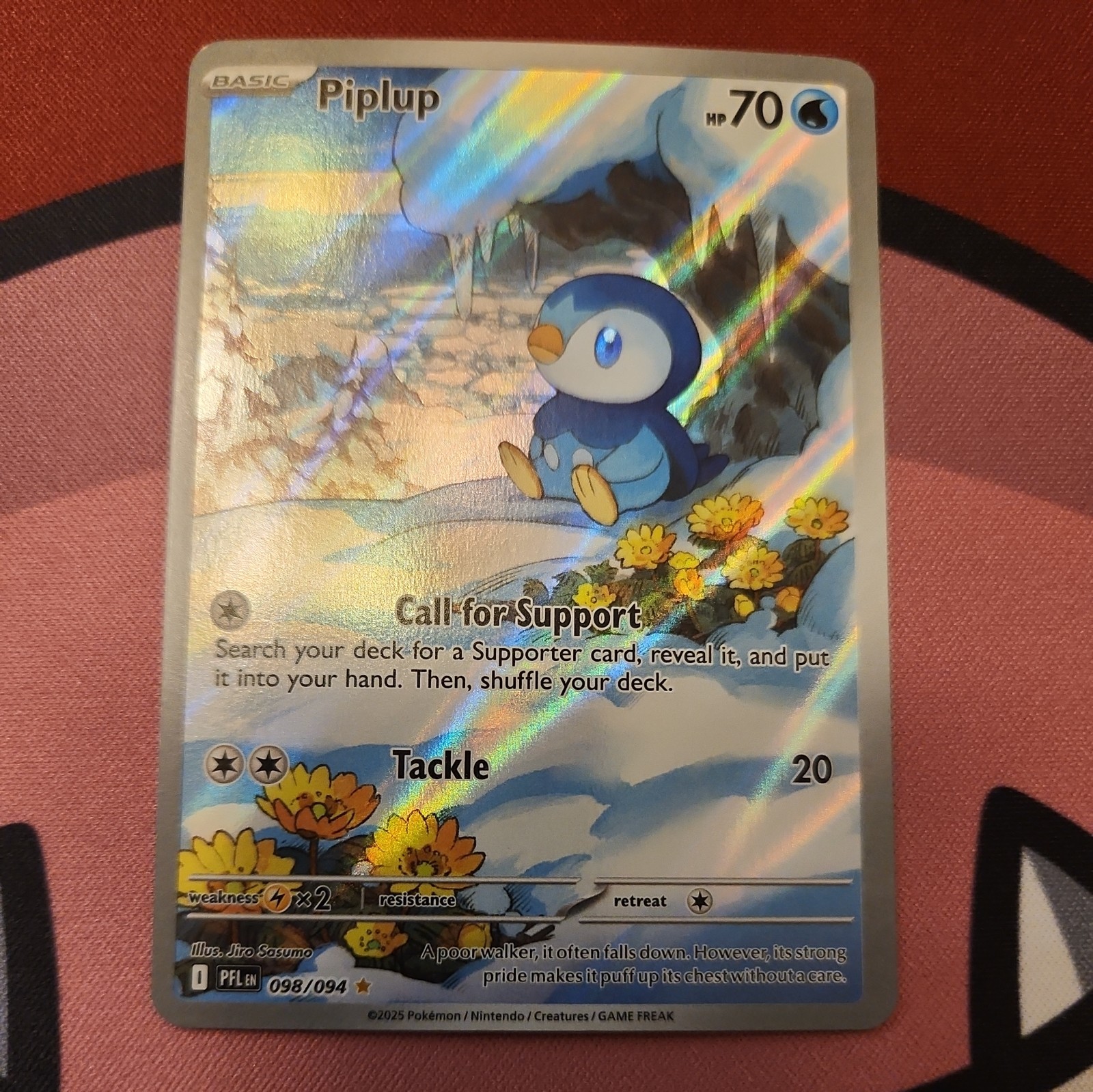 Pokemon TCG Piplup Me02: Phantasmal Flames 098/094 Illus Rare Holo EN