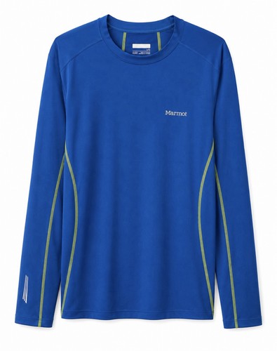 Marmot, Marmot Long Sleeve Shirt Mens Large Blue Outdoor Hiking Performance Vented