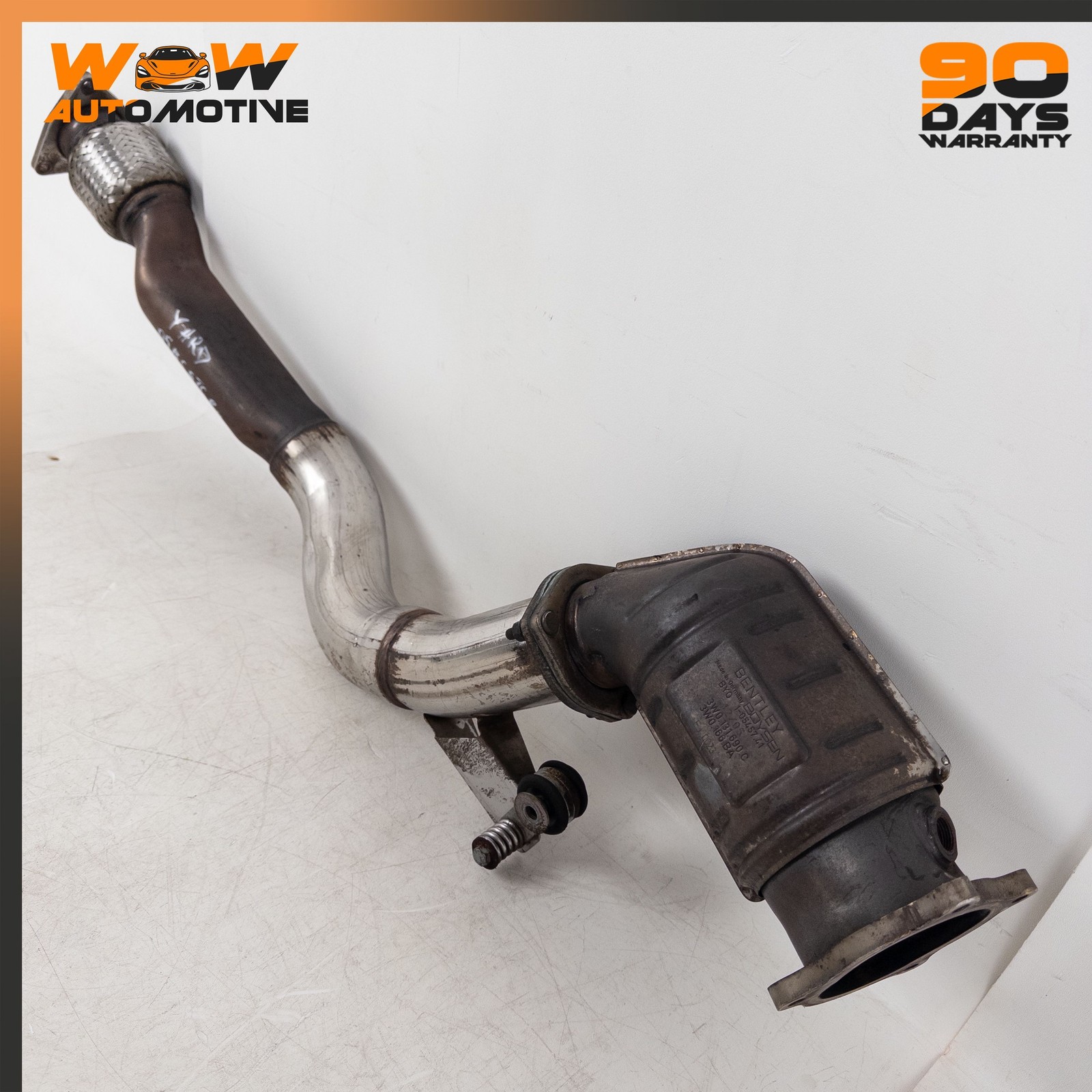 04-13 BENTLEY CONTINENTAL GT 6.0L FRONT RIGHT EXHAUST DOWNPIPE CATALYST OEM