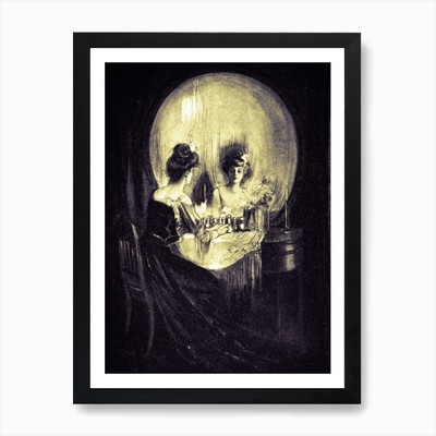 All is Vanity - 1892 A Momento Mori Framed Wall Art Poster Canvas Print Picture