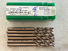 6 new PTD Precision Twist Drill M41CO #26 HSCo Bronze Oxide Screw Machine Length