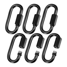 6-Pack Chain Quick Links, M6 Electroplated Iron 2.28 Inch Heavy Connector Link