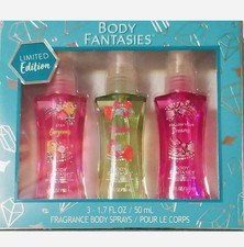 Body Fantasies-Limited Edition  3 Fragrance Body Sprays 1.7 fl oz NIB