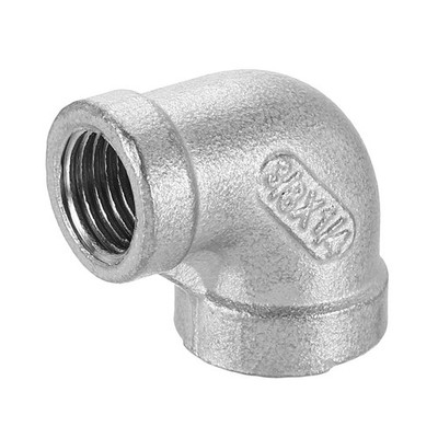 304 Edelstahl 90° Bogen NPT 3/8 x 1/4 Innengewinde Adapter für Wasserrohr, PVC