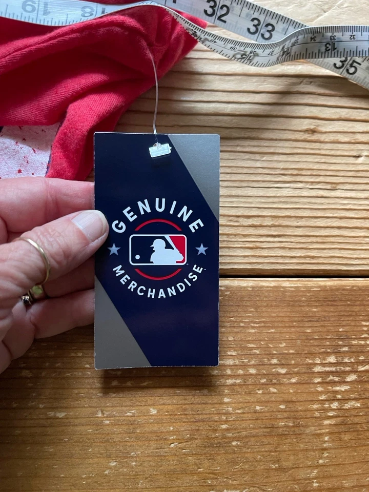 NUEVO CON ETIQUETAS Camiseta Majestic Threads Para Mujer XL Roja Filis L/S Cuello Redondo HECHA EN EE. UU. Foto 4 de 4