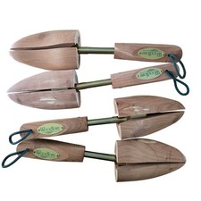 Woodlore Cedar Shoe Trees 2 Pairs Mens Medium Adjustable Split Toe Made in USA