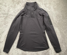 Arc'teryx Pullover Womens Medium Black 1/4 Zip Fleece Mock Neck Hiking Stretch