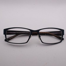 Y2K Vintage 2000s Nicole Miller 'Navy Bean' Rectangle Metal Eyeglasses Frames