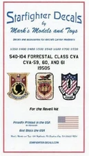 1/540 Starfighter Decals - USS Forrestal Class CVA Markings 1960's until retirem