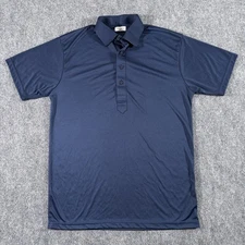 Collars And Co Dress Collar Polo Shirt Men’s Medium Navy Blue Short Sleeve