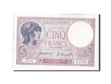 [#206590] Banknote, France, 5 Francs, 5 F 1917-1940   Violet  , 1920, 1920-12-06
