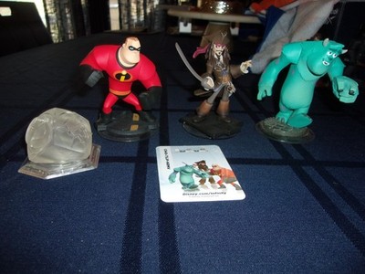 Disney Infinity 1.0 Edition PS3 XBOX 360 WII LOT STARTER PACK SULLEY JACK SPARRO