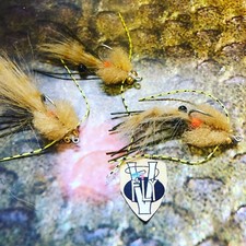 3 V Fly Size 2 Ultimate Alphonse Flats Grim Reaper Shrimp Saltwater Flies
