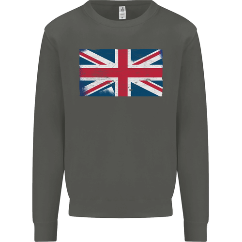 Distressed Union Jack Flag Great Britain Kids Sweatshirt Jumper - Picture 60 of 77
