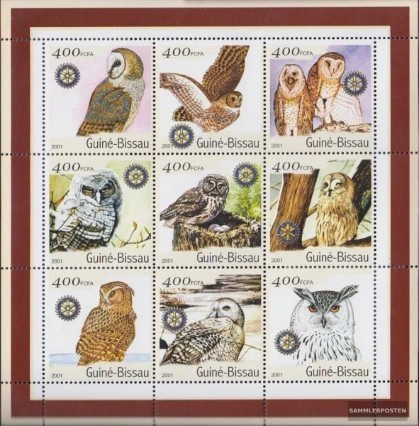 Guinée-bissau 1437-1445 Feuille miniature neuf avec gomme originale 2001 Oiseaux - Photo 1/1