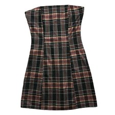 FASHION NOVA NWT Plaid Strapless Mini Dress M