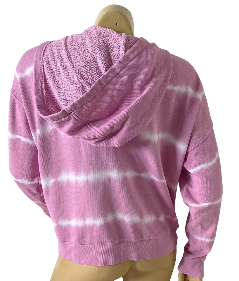 FOREVER 21 Mujer Talla Mediana Tie Dye Pullover Con Cordones Frontal Sudadera con Capucha Sudadera Camisa Foto 4 de 4