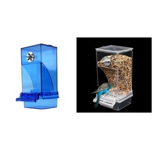 Bird Feeders for Cage Automatic Food Dispenser with Perch for