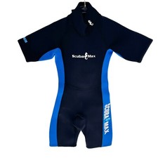 Scuba Max Wetsuit Kids Youth 4 Black Neoprene Short Suit Shorty 2.0mm Beach